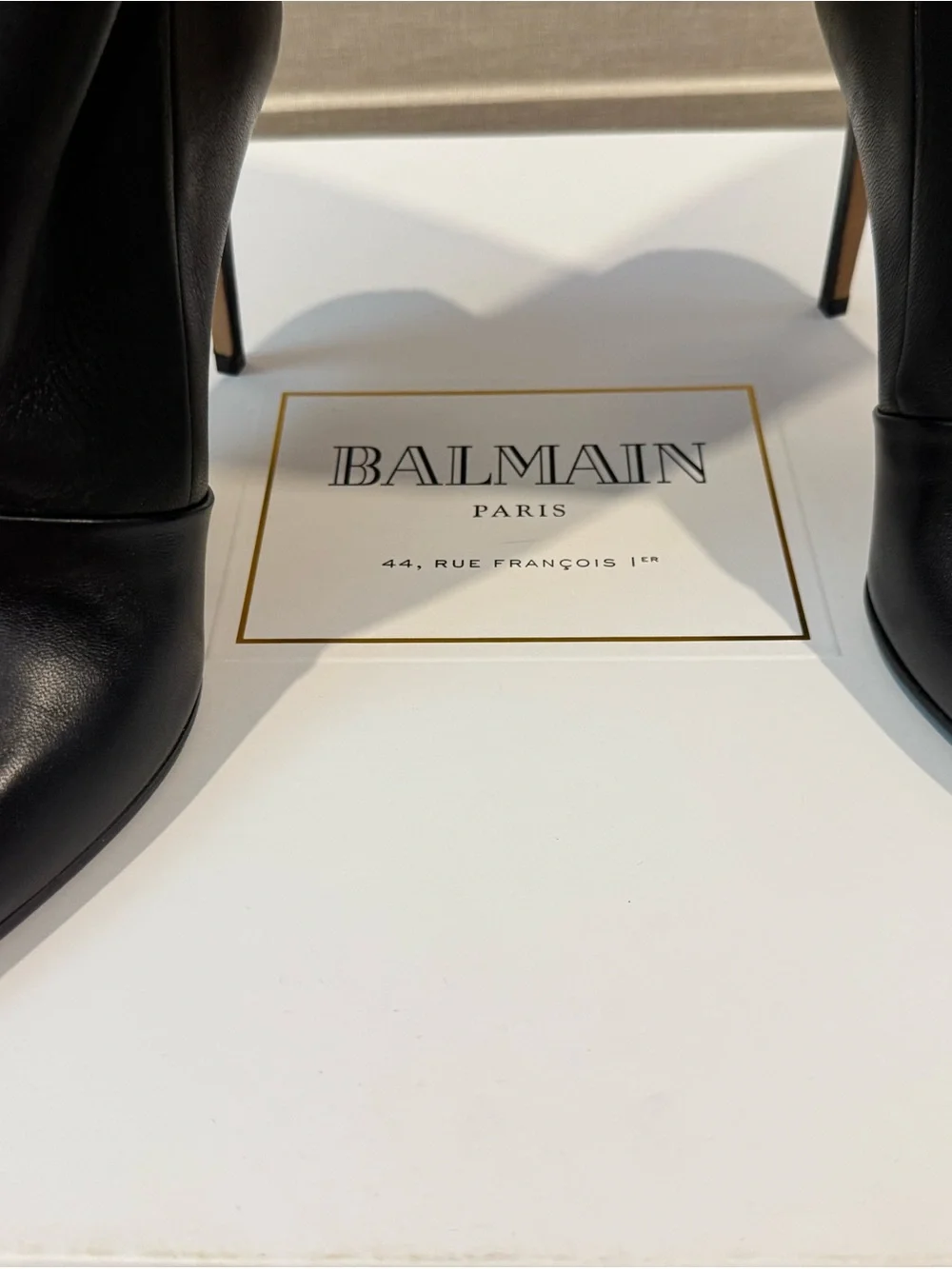 Balmain Amazone Black Leather Over-the-Knee Stiletto Boots 38/8 NWT!
